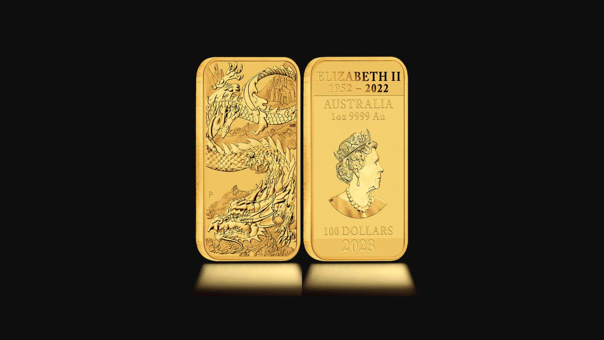 1oz Australian Dragon Rectangular Gold Coin